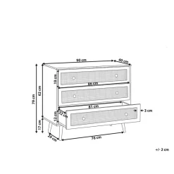 PONCA - Commode - Lichte houtkleur - Vezelplaat