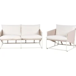 PONTE - Loungeset 3-zits - Taupe - Staal