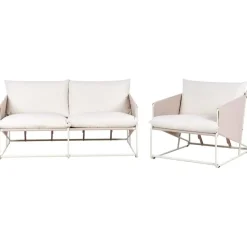 PONTE - Loungeset 3-zits - Taupe - Staal