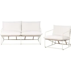 PONTE - Loungeset 3-zits - Taupe - Staal