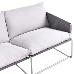 PONTE - Tweezitsbank - Grijs - Staal