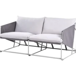 PONTE - Tweezitsbank - Grijs - Staal