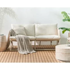 PONTE - Tweezitsbank - Taupe - Staal