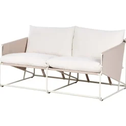 PONTE - Tweezitsbank - Taupe - Staal