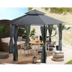 PORTEL - Tuinpaviljoen - Grijs - Staal