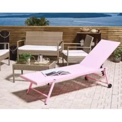 PORTOFINO - Strandstoel - Roze - Aluminium