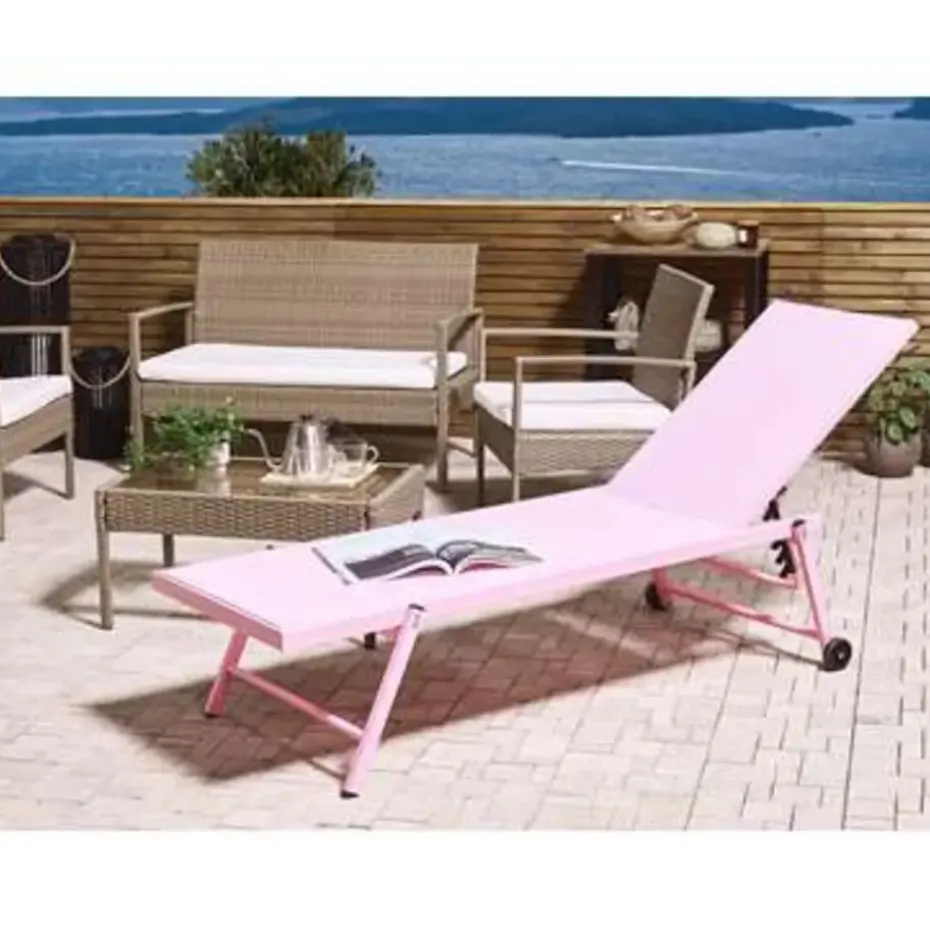PORTOFINO - Strandstoel - Roze - Aluminium