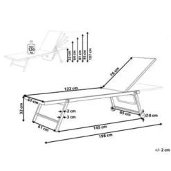 PORTOFINO - Strandstoel - Roze - Aluminium