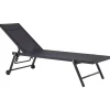 PORTOFINO - Strandstoel - Zwart - Aluminium