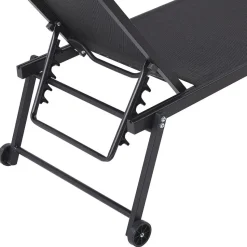 PORTOFINO - Strandstoel - Zwart - Aluminium