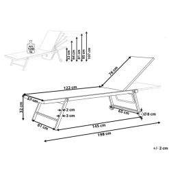 PORTOFINO - Strandstoel - Zwart - Aluminium