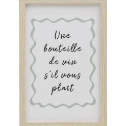 Poster Bouteille - MDF/glas - 30x20 cm