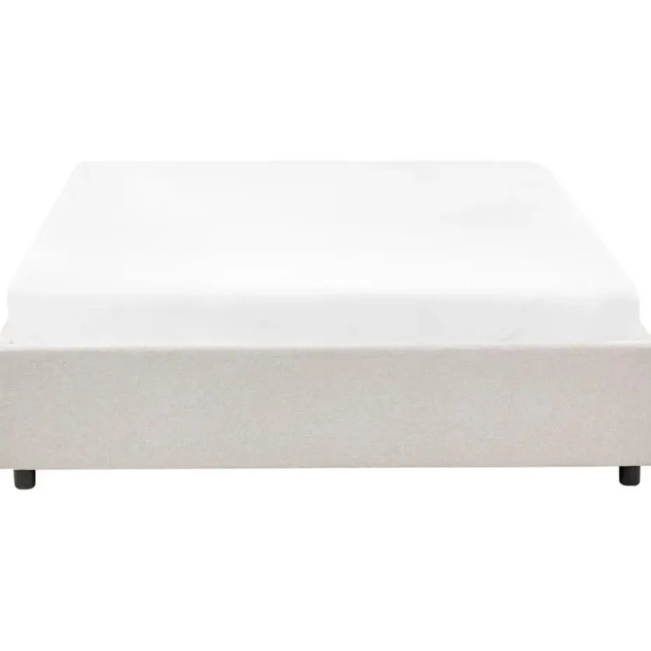 PRADES - Bed met opbergruimte - Lichtbeige - 140 x 200 cm - Polyester