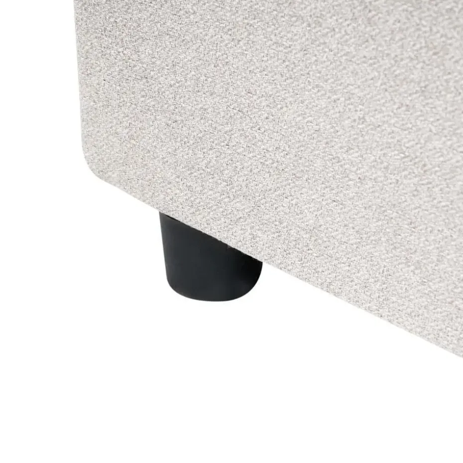 PRADES - Bed met opbergruimte - Lichtbeige - 140 x 200 cm - Polyester