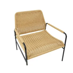 PRASIMO - Tuinstoel set van 2 - Naturel - PE Rotan