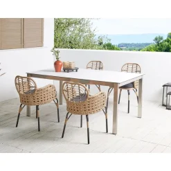 PRATELLO - Tuinstoel set van 4 - Naturel - Rotan