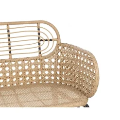 PRATELLO - Tweezitsbank - Natuurlijk - PE rotan