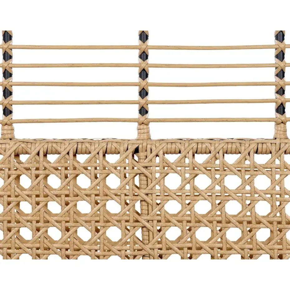 PRATELLO - Tweezitsbank - Natuurlijk - PE rotan