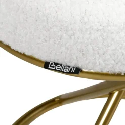 PRESHO - Hocker - Gebroken wit - Bouclé