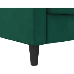 Presley - 3-zits hoekslaapbank met opbergruimte in donkergroen fluweel