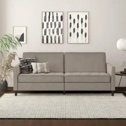 Presley - 3-zits slaapbank in taupe fluweel