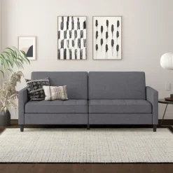 Presley - 3-zits slaapbank in grijs stof