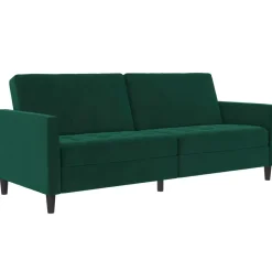 Presley - 3-zits slaapbank in donkergroen fluweel