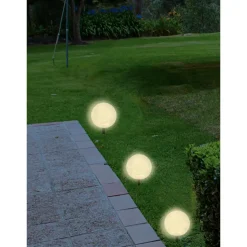 Prikspot - solar tuinverlichting - glazen crawuele bol - 20 cm