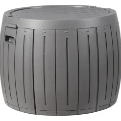 PRINOS - Kussenbox - Grijs - ⌀ 56 cm - Synthetisch materiaal