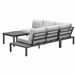 Prinos loungeset - 4-delig - carbon black - valley sand