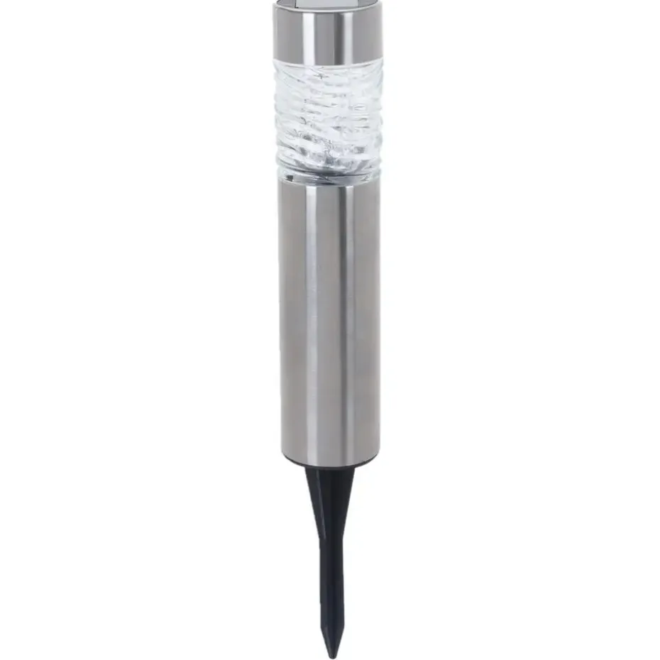 Pro Garden Prikspotje - 4 stuks - solar tuinverlichting - RVS - 39 cm