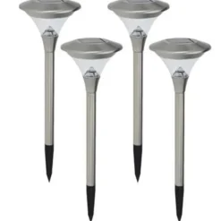 Pro Garden Prikspotje - solar tuinverlichting - RVS - 47 cm