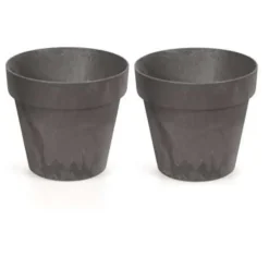 Prosperplast Bloempot - antraciet - betonlook - 30 cm