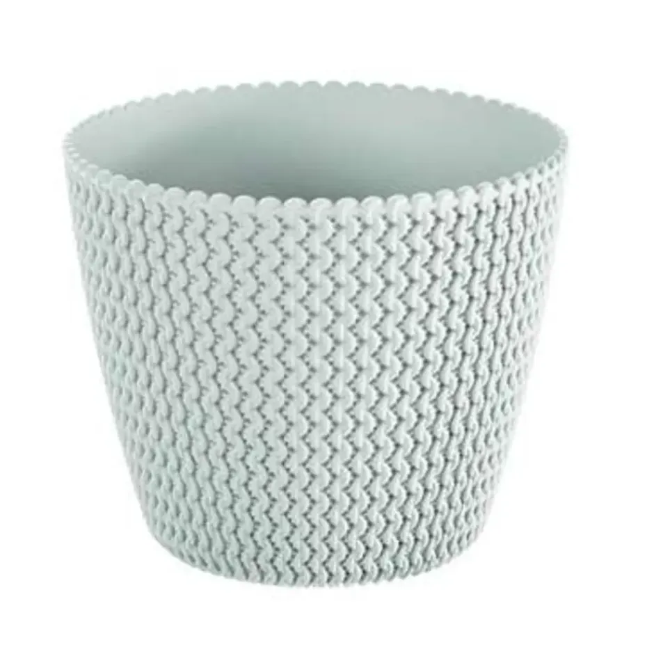 Prosperplast Bloempot Splofy - wit - rond - kunststof - 35 cm