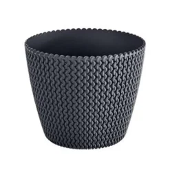 Prosperplast Bloempot Splofy - antraciet - voor buiten - 40 cm