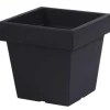 Prosperplast Plantenpot - vierkant - antraciet - 8 l - 24 cm