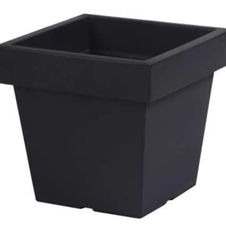 Prosperplast Plantenpot - vierkant - antraciet - 8 l - 24 cm