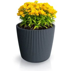 Prosperplast Plantenpot Buckingham - antraciet - D39 cm