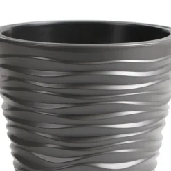 Prosperplast Plantenpot Sand Dunes - kunststof - steengrijs - D30 cm