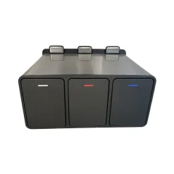 Prullenbak met 3 vakken – RVS – 45L