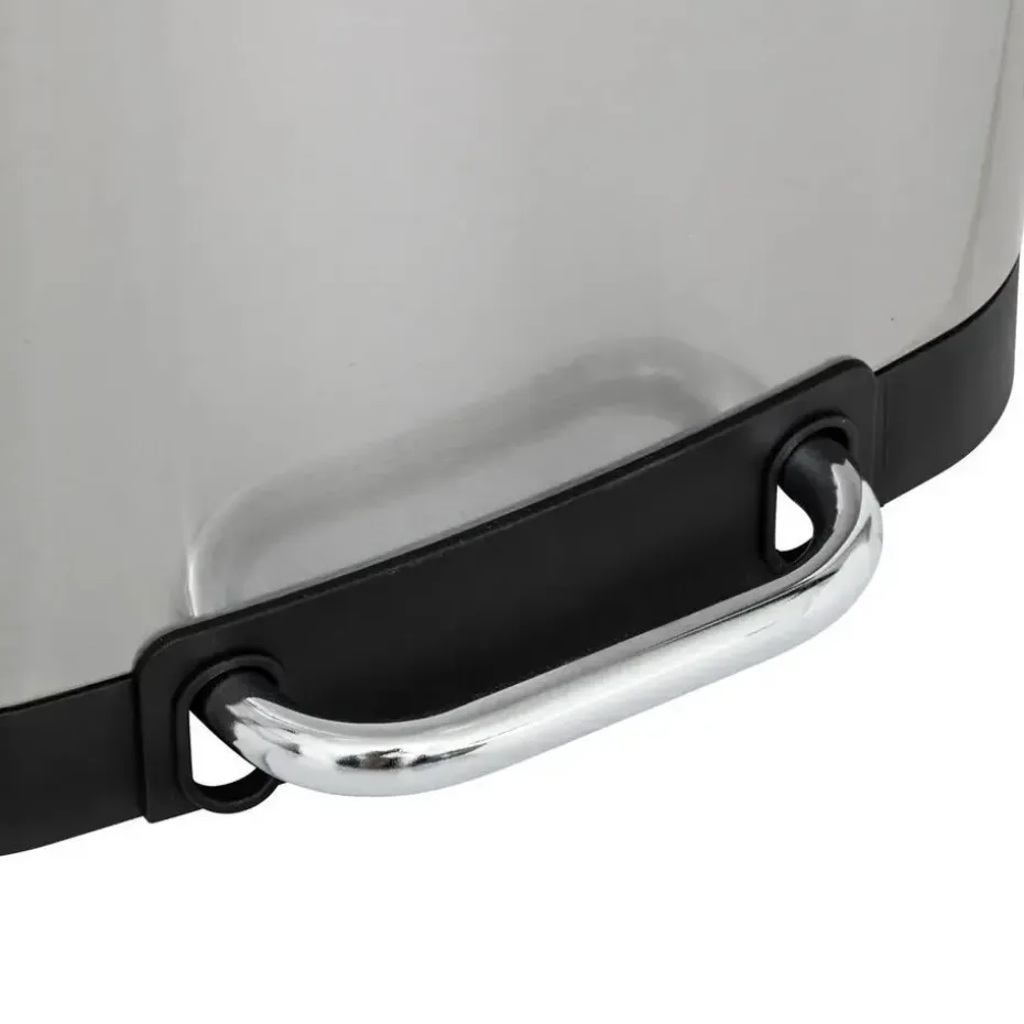 Prullenbak/pedaalemmer - zilver - metaal - 20L - 30 x 30 x 53 cm