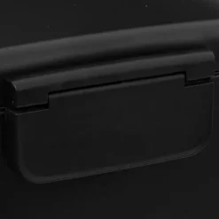 Prullenbak/pedaalemmer - zwart - metaal - 50L - 44 x 37 x 66 cm