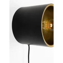 Puur - Dudley wandlamp rond S - zwart/goud