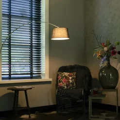 Qazqa booglampen arc_basic zilverkleurig e27