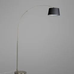 Qazqa booglampen arc_basic zilverkleurig e27