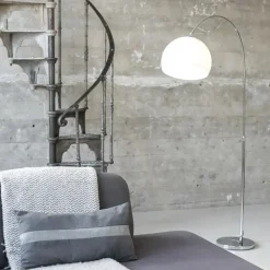 Qazqa booglampen arc-basic zilverkleurig e27