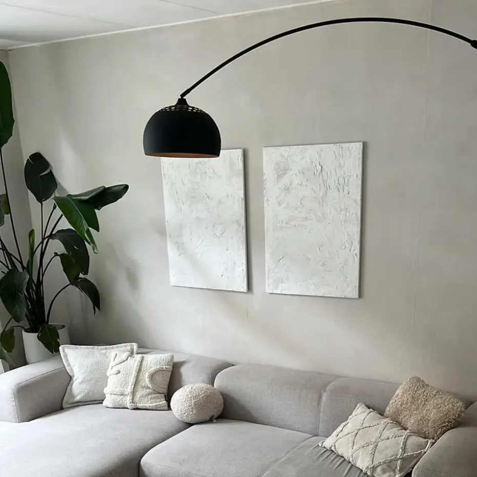 Qazqa booglampen xxl zwart e27