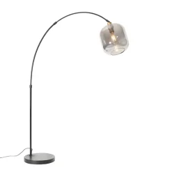 Qazqa booglampen zuzanna grijs e27