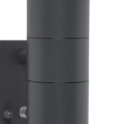 Qazqa buitenlampen met sensor duo grijs gu10