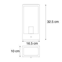 Qazqa buitenlampen met sensor rotterdam zwart e27